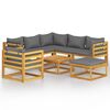 vidaXL 8 Piece Garden Lounge Set with Cushion Solid Acacia Wood