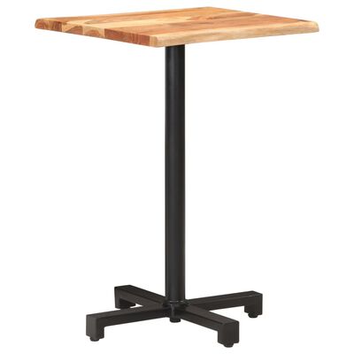 vidaXL Bistro Table with Live Edges 50x50x75 cm Solid Acacia Wood