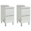 vidaXL Commercial Kitchen Cabinets with 2 Drawers 2 pcs 50x60x96 cm