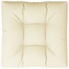 vidaXL Pallet Cushion Cream 80x80x12 cm Fabric