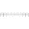 vidaXL Garden Fence with Spear Top Steel 1506x175 cm Black