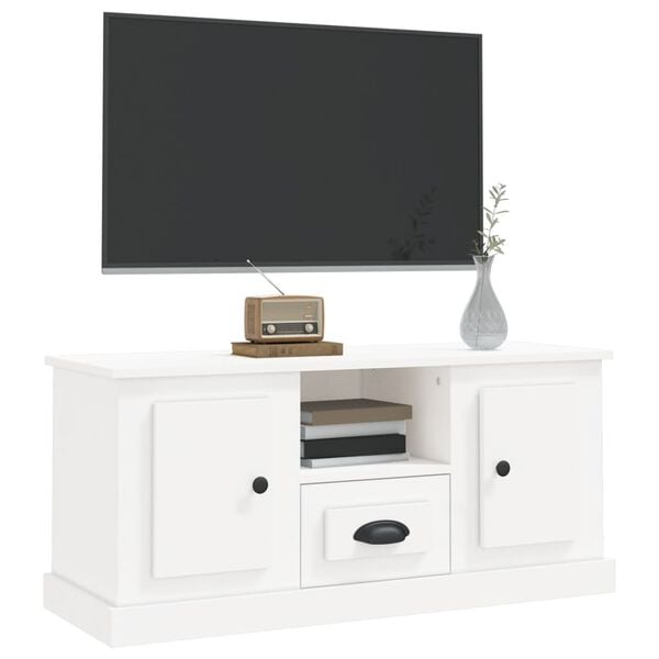vidaXL TV Cabinet White 100x35.5x45 cm Engineered Wood
