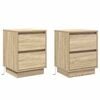 vidaXL Bedside Cabinet 2 pcs Sonoma Oak 39 x 34.5 x 50 cm