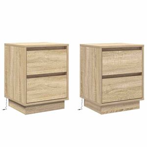 vidaXL Bedside Cabinet 2 pcs Sonoma Oak 39 x 34.5 x 50 cm