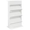 vidaXL Magazine Rack White 70 x 41 x 126 cm Engineered Wood