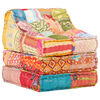 vidaXL Modular Pouffe Patchwork Fabric