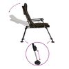 vidaXL Fishing Chair with Armrest Foldable Taupe