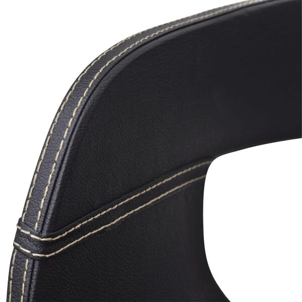 vidaXL Dining Chairs 2 pcs Black Bent Wood and Faux Leather