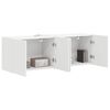 vidaXL TV Wall Cabinet 2 pcs White 59.5 x 31 x 40 cm Engineered Wood