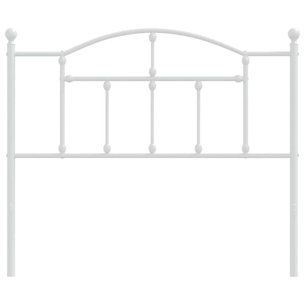 vidaXL Metal Headboard White 107 cm