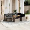 vidaXL 8 Piece Garden Sofa Set with Cushions Grey Poly Rattan