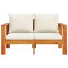 vidaXL Garden Sofa with Cushions 2-Seater Solid Wood Acacia