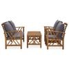 vidaXL 4 Piece Garden Lounge Set with Cushions Solid Acacia Wood