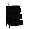 vidaXL Bedside Cabinet Black 40x35x70 cm Engineered Wood