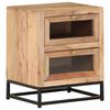 vidaXL Bedside Cabinet 40x30x50 cm Solid Acacia Wood