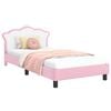 vidaXL Children's Bed Frame with Headboard Pink 90 x 190 cm PU
