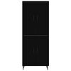 vidaXL Highboard Black 70x34x180 cm Engineered Wood