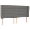 vidaXL Headboard with Ears Dark Grey 203 cm Fabric