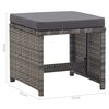 vidaXL Garden Stools 2 pcs with Cushions Poly Rattan Anthracite