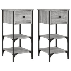 vidaXL Bedside Cabinets 2 pcs Grey Sonoma 34x36x70 cm Engineered Wood