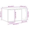 vidaXL Cat Litter Box Enclosure Black Oak 60x40x40 cm Engineered Wood