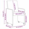 vidaXL Dining Chairs with Wheels 2 pcs Black 57 x 66 x 94 cm