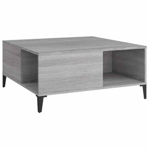 vidaXL Coffee Table Grey Sonoma 80x80x36.5 cm Engineered Wood