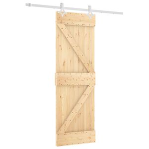 vidaXL Sliding Door 70 x 210 cm Solid Pine Wood (Untreated)