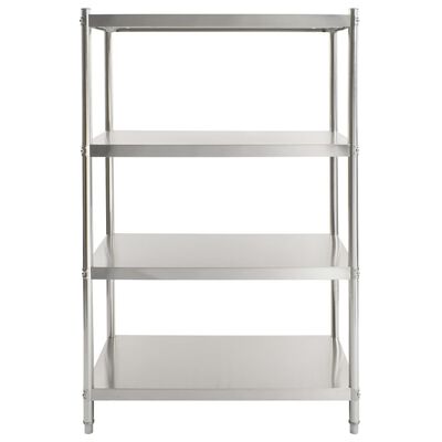 vidaXL 4-Tier Kitchen Shelf 100x50x155 cm Stainless Steel