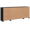 vidaXL Sideboard with LED Lights Black 163x37x67 cm