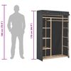vidaXL Wardrobe Grey 110x40x170 cm Fabric