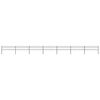 vidaXL Garden Fence with Hoop Top Steel 1172x60 cm Black
