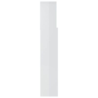 vidaXL Headboard Cabinet High Gloss White 180x19x103.5 cm