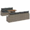 vidaXL Garden Sofa Set 8 pcs Grey Poly rattan