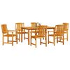 vidaXL Garden Dining Set 5 pcs Brown Solid Acacia Wood