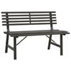 vidaXL Garden Bench | Black | Powder-coated steel | Large | Durable