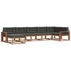 vidaXL Outdoor Sofa Set 7 pcs Natural and Anthracite