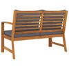 vidaXL Garden Bench 114.5 cm with Dark Grey Cushion Solid Acacia Wood