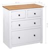 vidaXL Sideboard White 80x40x83 cm Pinewood Panama Range