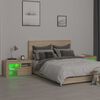 vidaXL Bedside Cabinets 2 pcs with LED Lights Sonoma Oak 70x36.5x40 cm