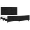 vidaXL Bed Frame without Mattress Black 152x203 cm Queen Velvet