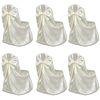 6 pcs Cream Chair Cover for Wedding Banquet