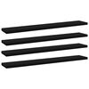 vidaXL Bookshelf Boards 4 pcs Black 60x10x1,5 cm Engineered Wood