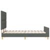 vidaXL Bed Frame with Headboard Dark Grey 137 x 190 cm Fabric