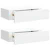 vidaXL Wall-mounted Drawer Shelves 2 pcs White 40x23.5x10 cm MDF