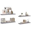 vidaXL Floating Wall Shelves 4 pcs Grey 90x23.5x3.8 cm MDF