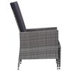 vidaXL 2 Piece Garden Lounge Set with Cushions Poly Rattan Grey