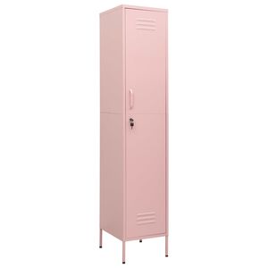vidaXL Locker Cabinet | Pink | Steel | Medium | Locker Cabinet | Rectangular