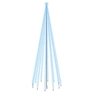vidaXL Christmas Tree with Spike Blue 732 LEDs 500 cm