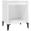 vidaXL Bedside Cabinets 2 pcs High Gloss White 40x35x50 cm